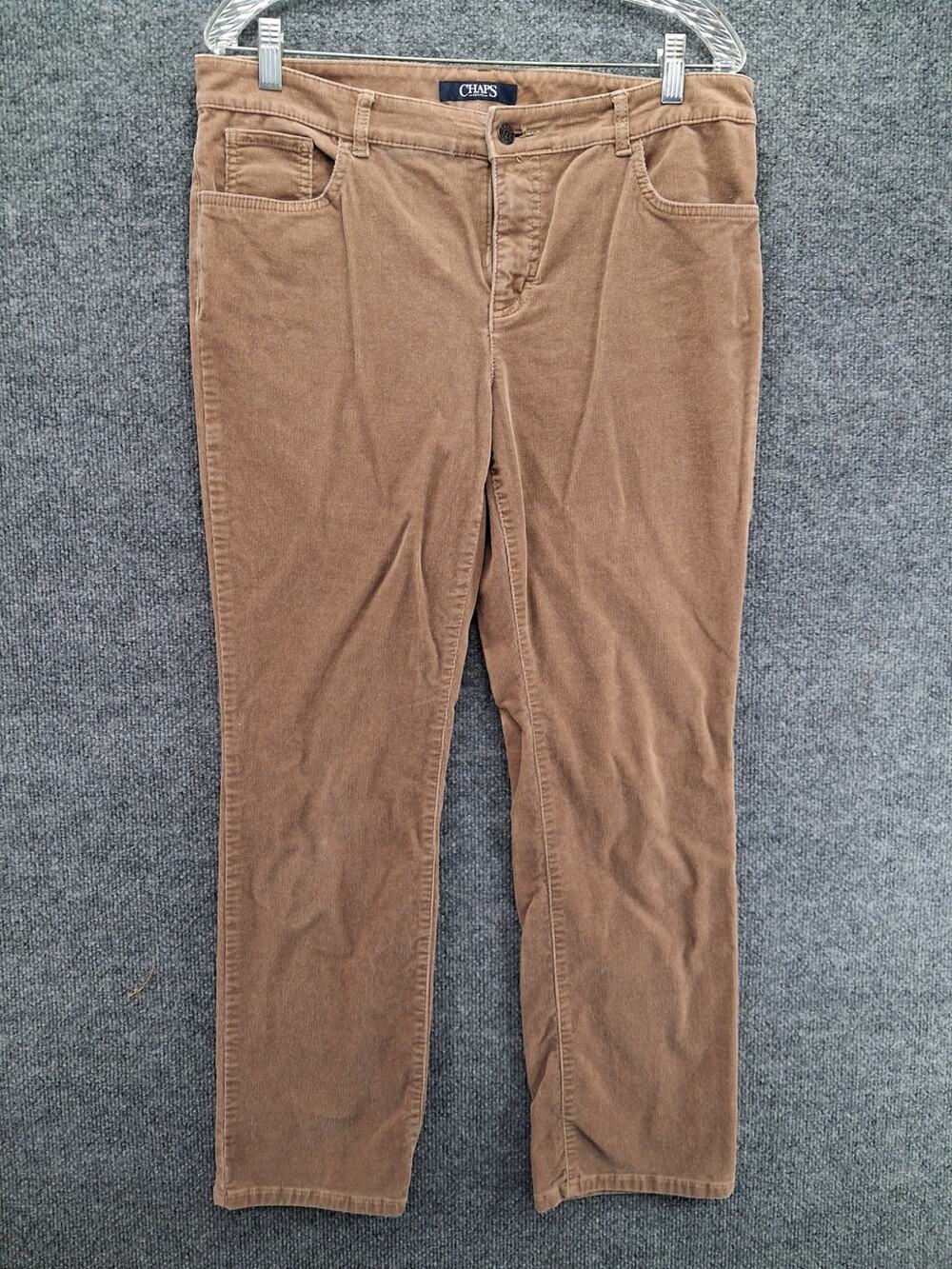 Chaps Corduroy Pants Womens 12P Petite Straight Leg